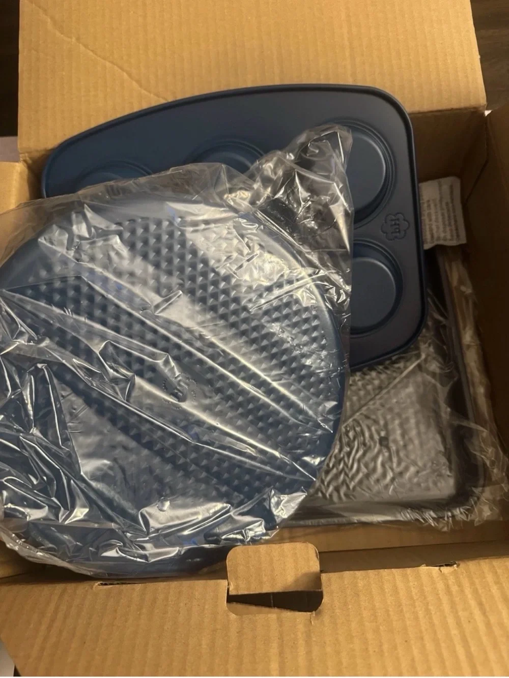 Princess House Blue and Black Bakeware Set - Round, Sheet & Muffin Pan